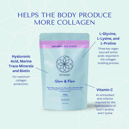 Glow + Flow Vegan Collagen Booster powder- 30 servings