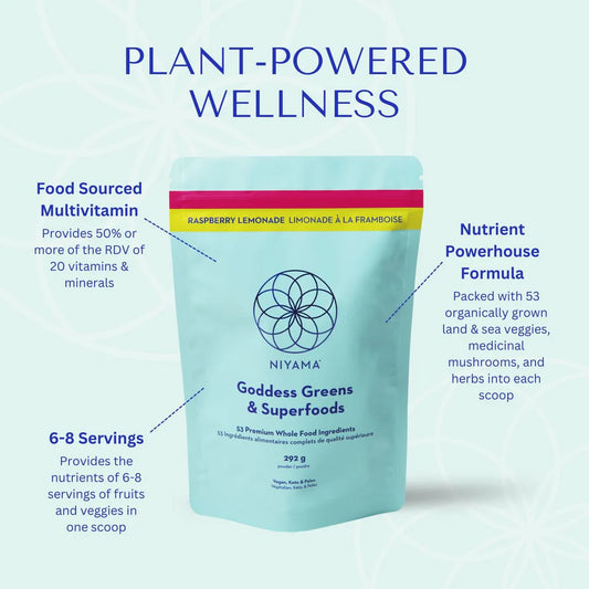 Goddess Greens + Superfoods Raspberry Lemonade -30 serving