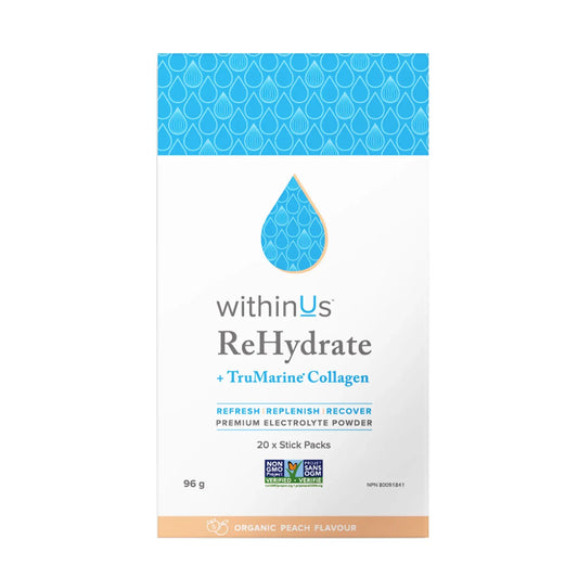 ReHydrate + TruMarine Collagen Peach 20 packets