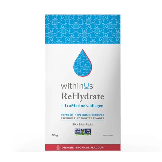 ReHydrate + TruMarine Collagen Tropical Fruit 20 packets