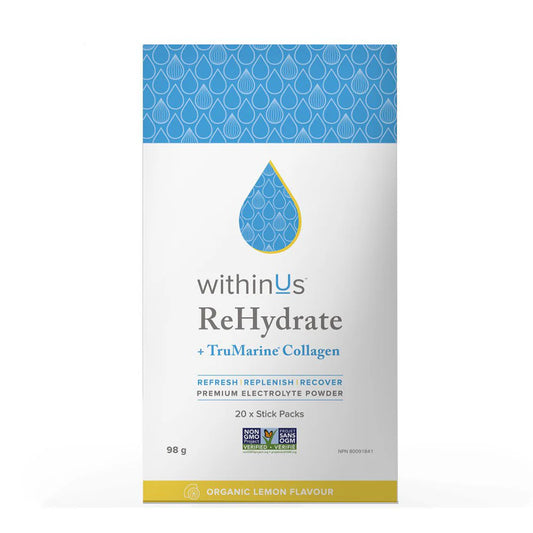 ReHydrate + TruMarine Collagen Lemon 20 packets