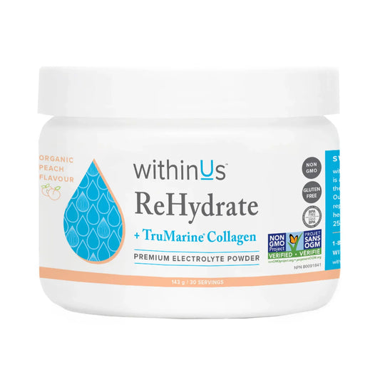 Rehydrate + TruMarine Collagen Peach Powder 143 g