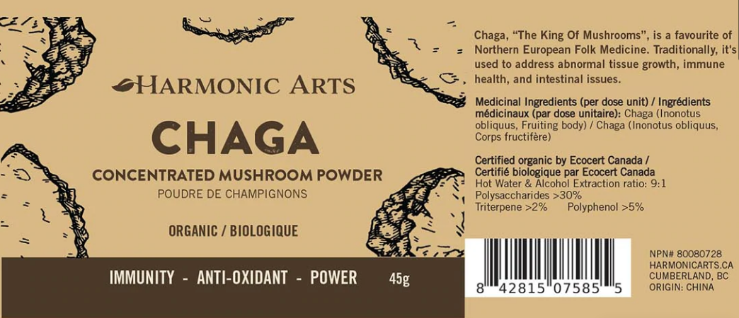 Chaga Mushroom extract powder 45g