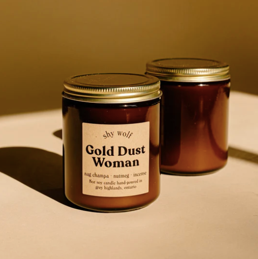Soy Candle Gold Dust Woman 8oz